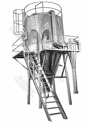 Machine de séchage par pulvérisation économe en énergie et respectueuse de l'environnement pour les industries alimentaires et pharmaceutiques