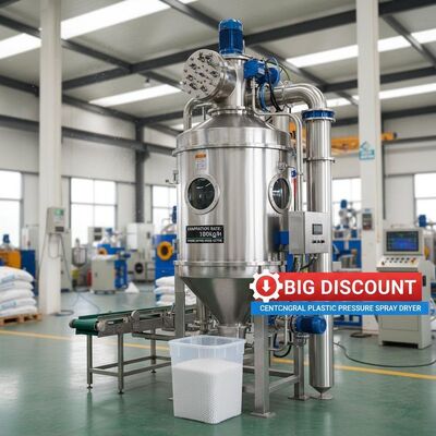 Économie d'énergie et grande réduction100 kg/h sécheur par pulvérisation centrifuge à pression en plastique par évaporation